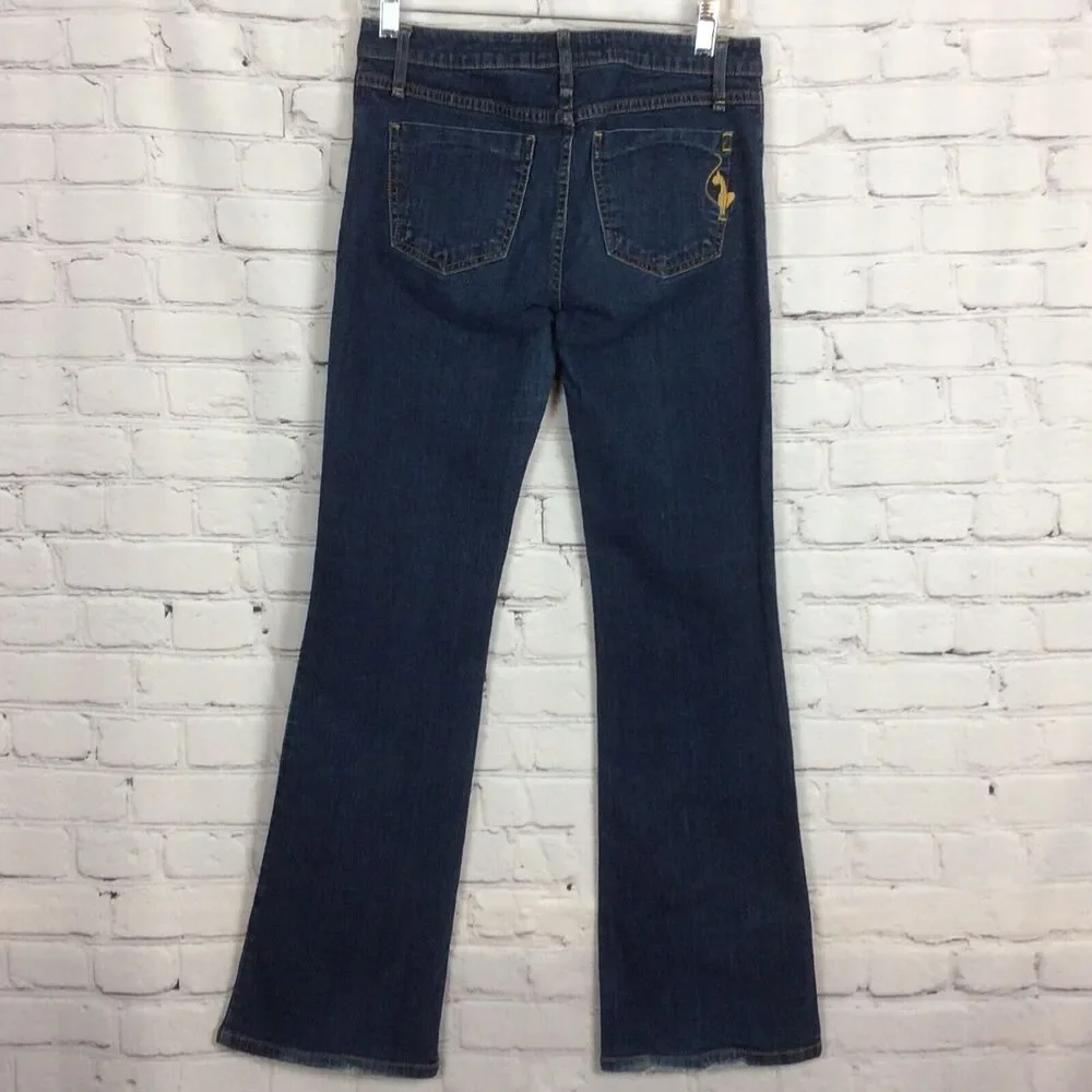 Phat Fashion Silver Label Women’s/Juniors Jeans Size 7 Flare Leg Embroidered Fun